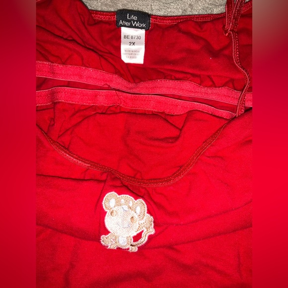 🥰 4/$25- Sleep Shirt - Red Monkey - Picture 3 of 9